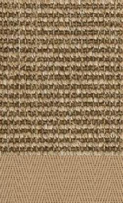 Sisal Salvador steine 082 tæppe med kantbånd i beige 002